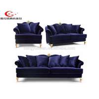 Comfortable Velvet/PU Living Room Sofa Set High Quality Long Sofa